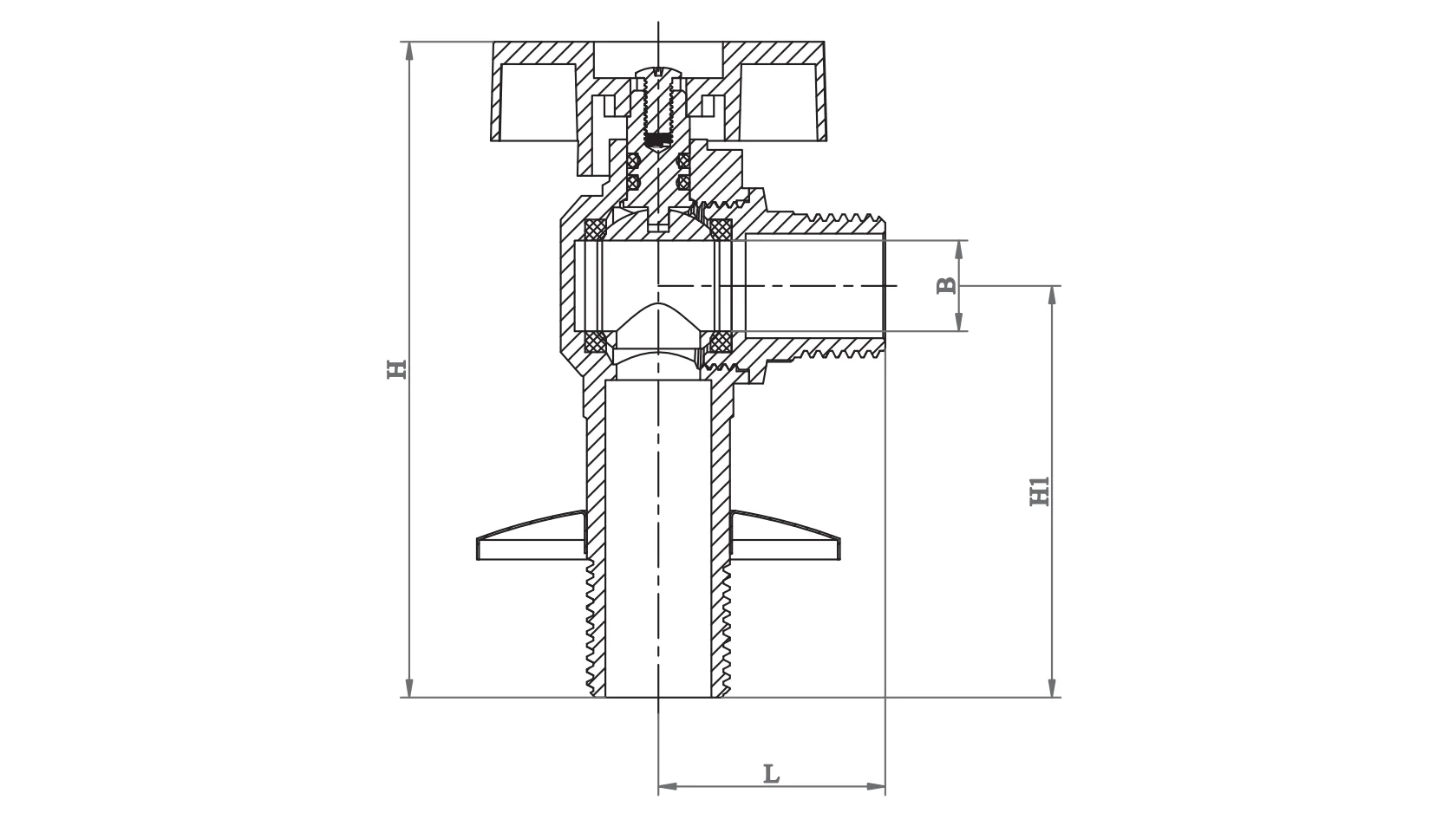 Extended Gas Angle Ball Valve