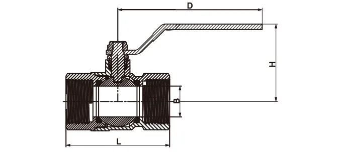 Extended Female Thread Ball Valve