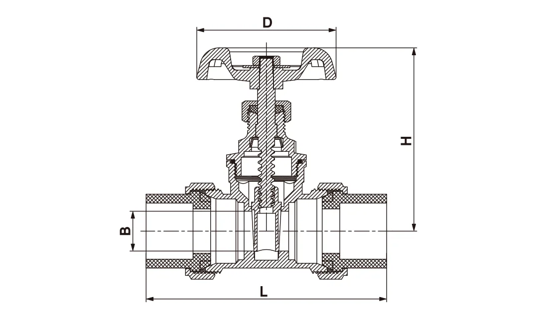 PPR Double Union Gate Valve